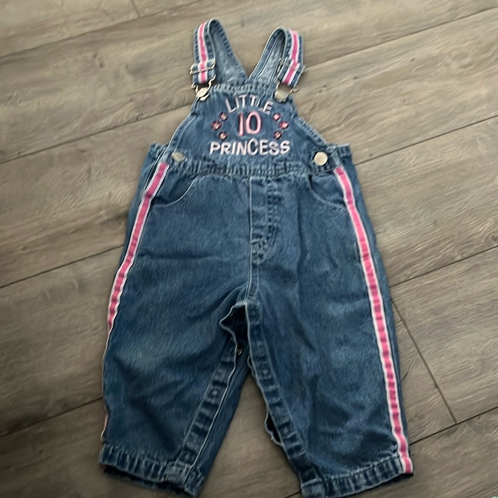 Princess Denim Overalls. 12 months